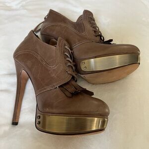 House of Harlow 1960 Nelly Kiltie Platform Booties